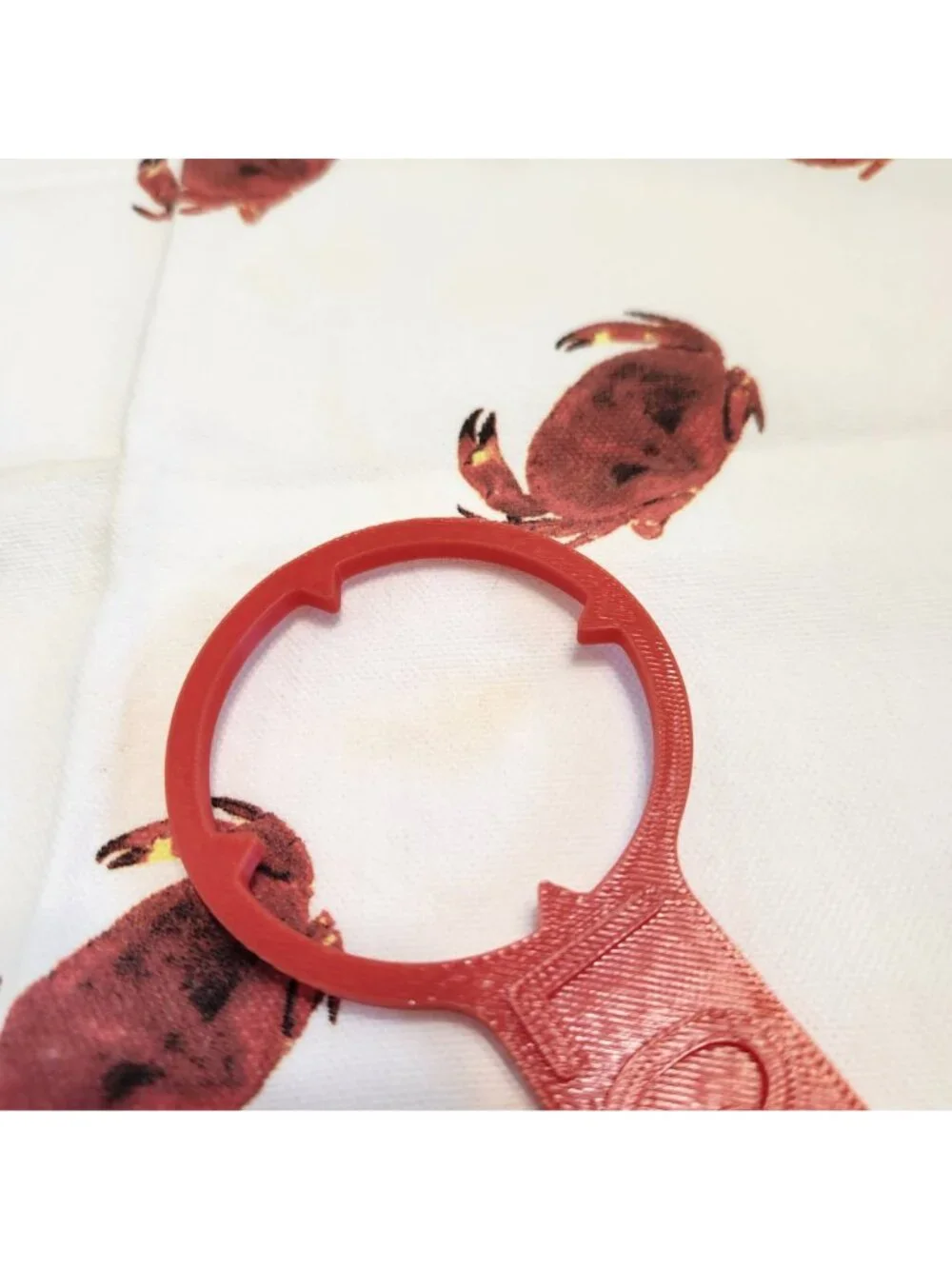 Maryland Crab Cloth Napkins by Cally & Co with Crab Rings Set Of 4 READ